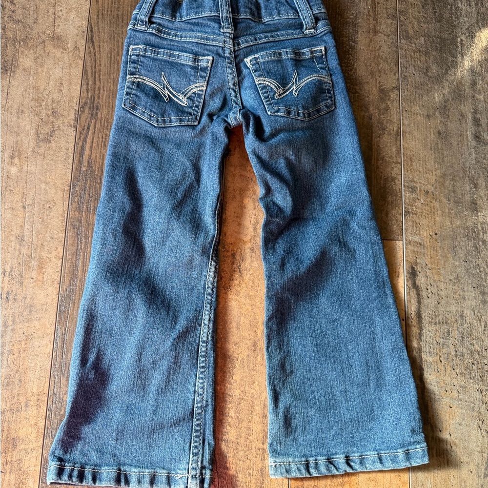 Wrangler Kids Blue Denim Jeans - Back Pocket Stitching